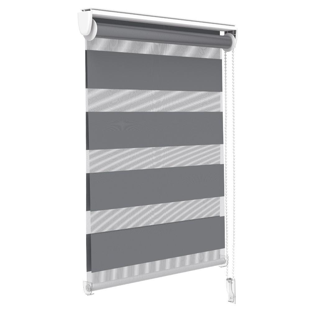 Tenda A Rollo Zebra Oscurante 45x150 Cm - Bianco E Nero - Per Camera Da Letto O Porte Finestre