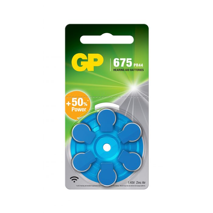 Blister di 6 batterie ZA675 / PR44 / DA675X / AC675E GP BATTERIES - 6