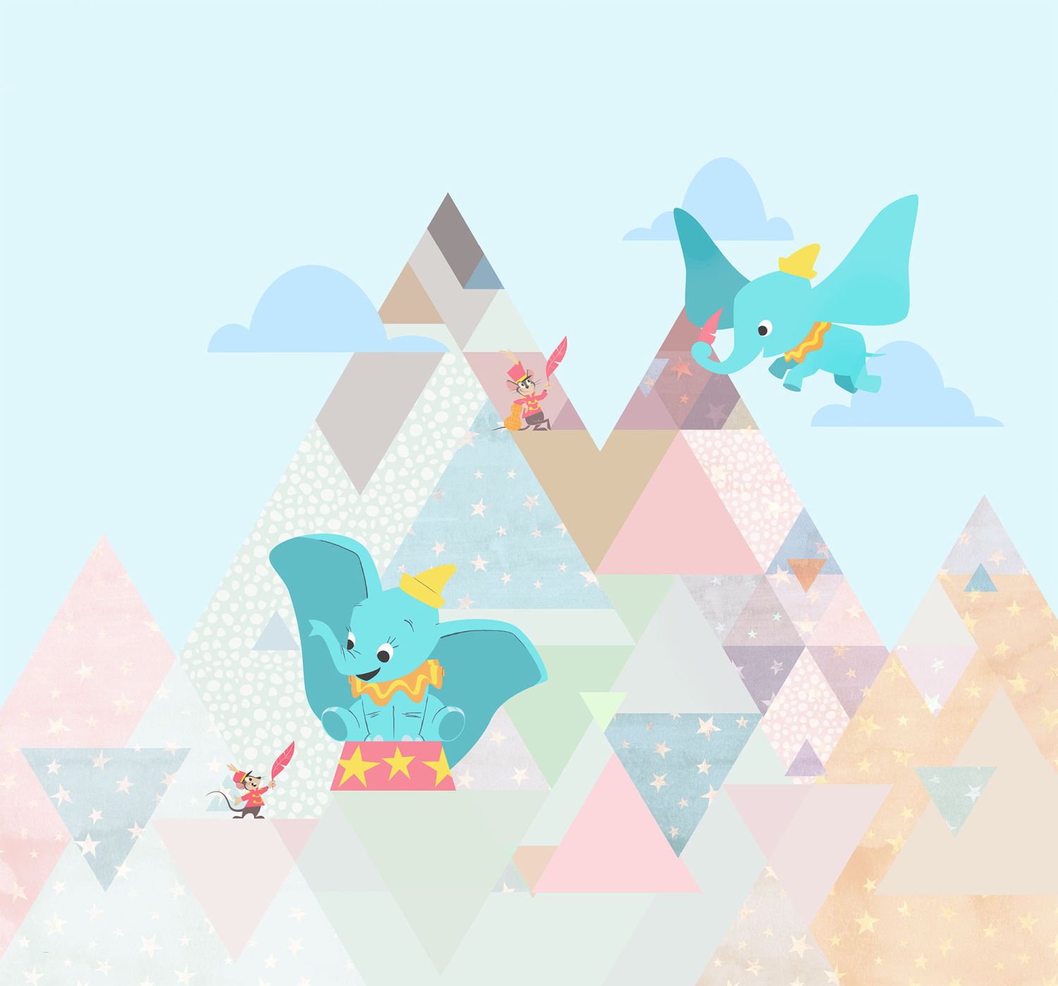 Fotomural dumbo multi color - 300 x 280 cm - disney