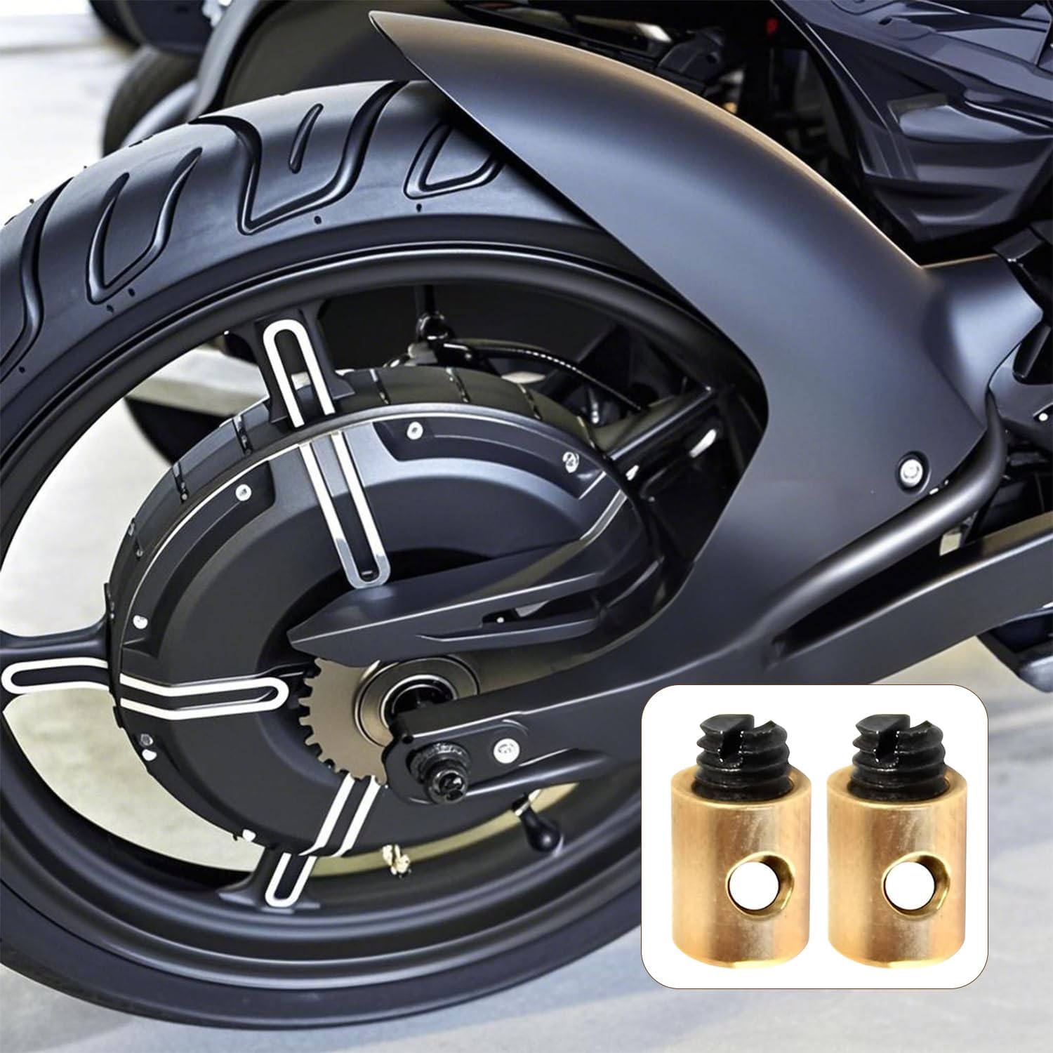 10 Pièces Serre cable, serre cable acier, Serre Cable velo, Serre-serre Cable Velo Câbles de Gaz en Laiton pour Accélérateurs de Scooters et Motos - 5
