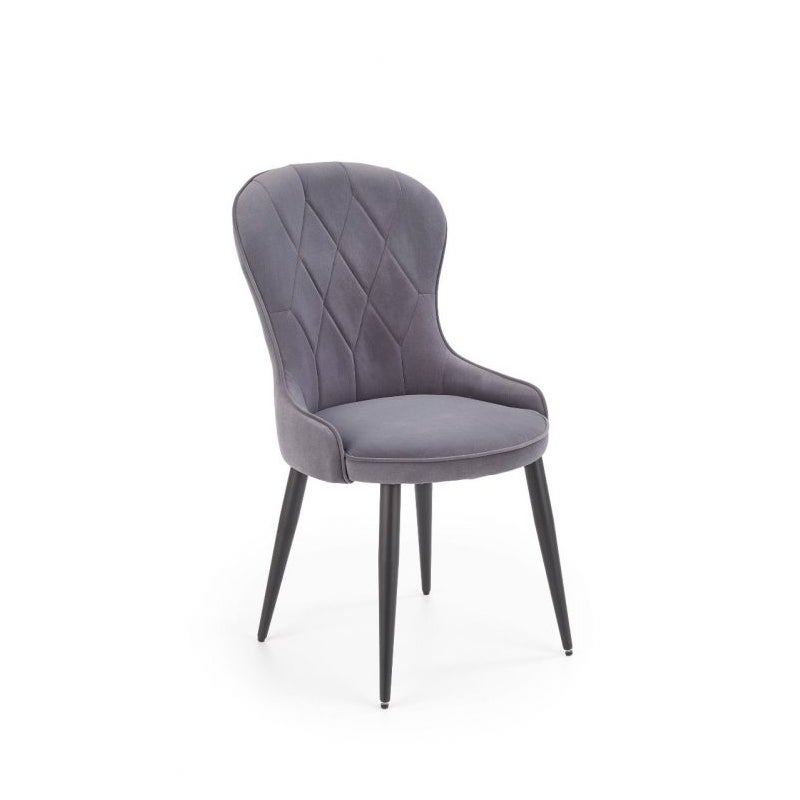 Krzesło tapicerowane K366 VELVET szare