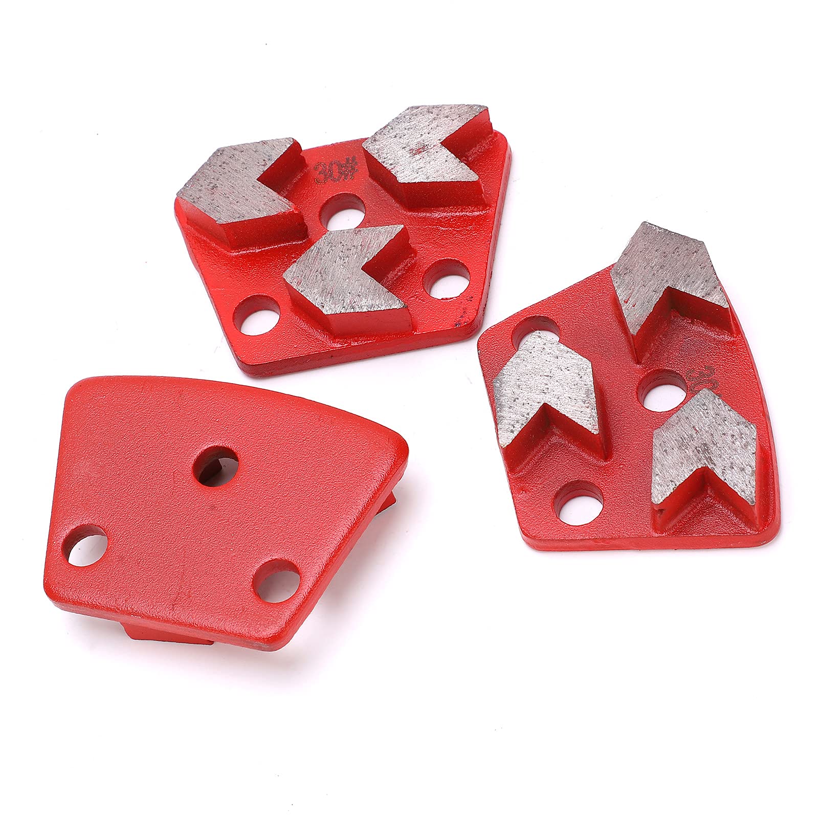 3 Pièces Chaussures De Meulage Diamant Trapézoïdales 2 Dents - Pour Meuleuses Béton, Coupe Agressive
