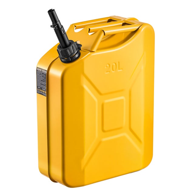 Jerrican Essence Métal VEVOR 20 L Bidon Essence Débit Maximal 6 L/min Réservoir de Carburant Résistant pour Plupart des Voitures