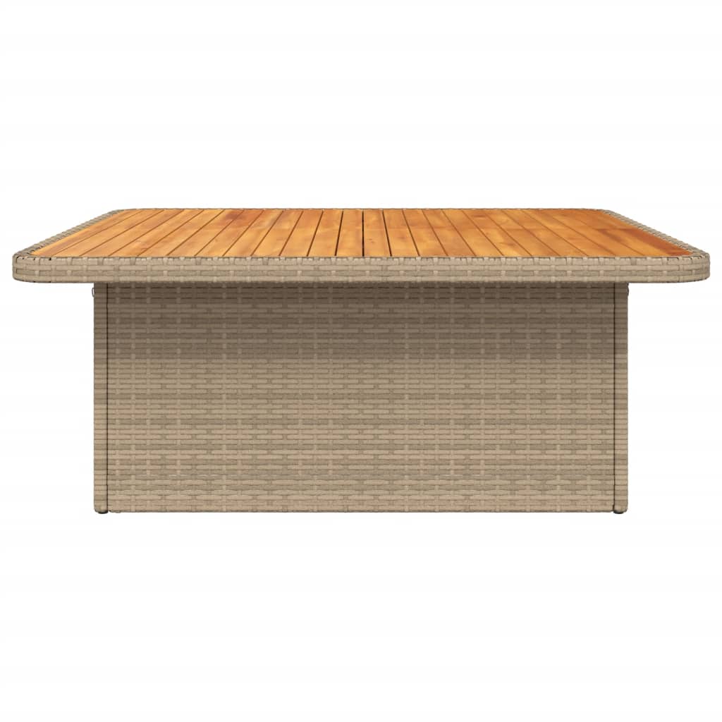 Table de jardin - Table De Patio beige 110x110x71 cm résine tressée bois acacia D234T171 - 6