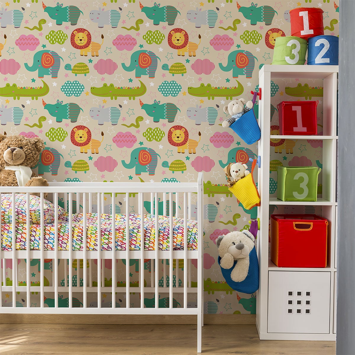 Adesivo arazzo stanza dei bambini animali della foresta - Sticker adesivo - adesivi murali - 50x50cm - 5