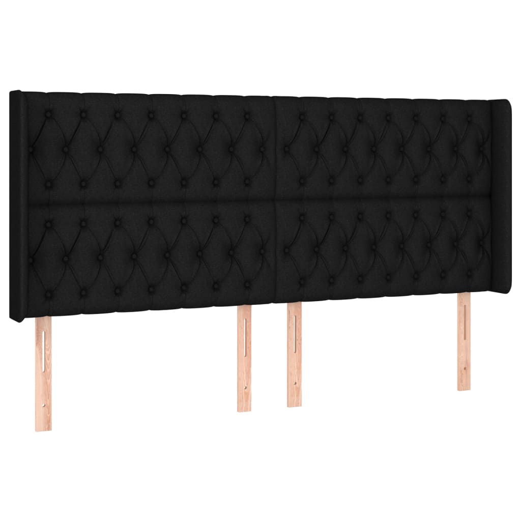 Maison Exclusive - Tête de lit à LED Noir 203x16x118/128 cm Tissu - 3