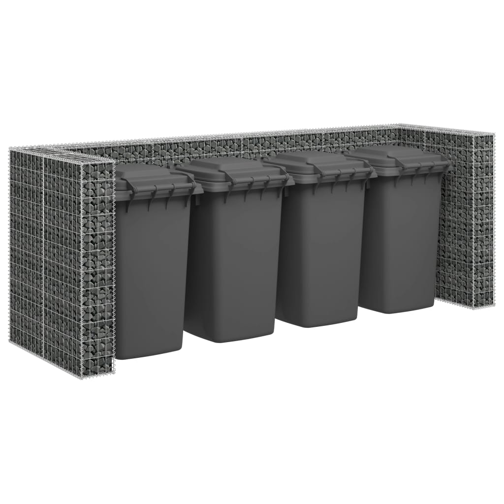 Maison exclusive - muro de gaviones para contenedor de basura acero 320x100x120 cm