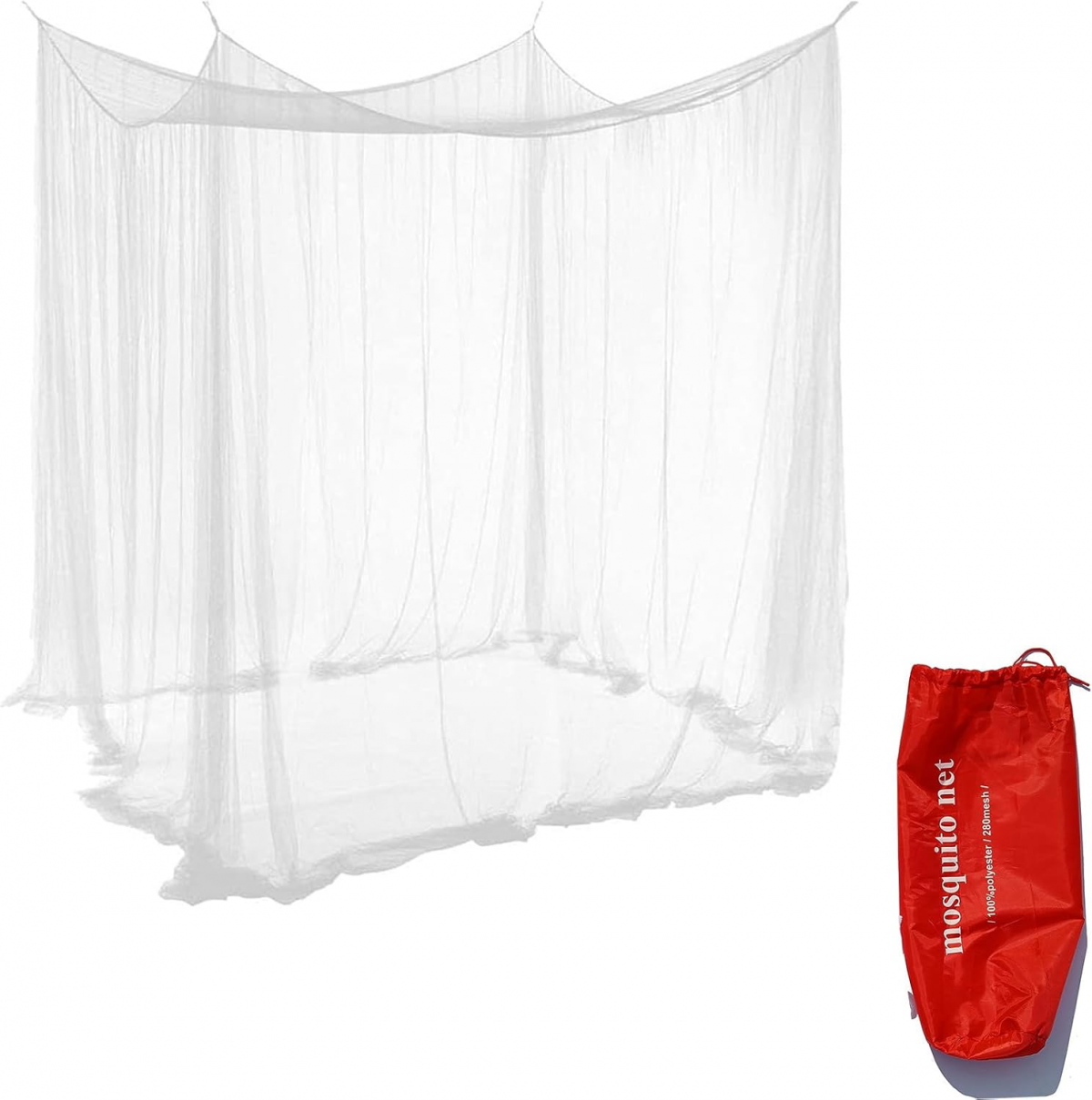Tienda de campaña blanca para exterior, mosquitera, 200 x 200 x 180 cm, antimosquitos, cortina de cama, adecuada para viajes, camping