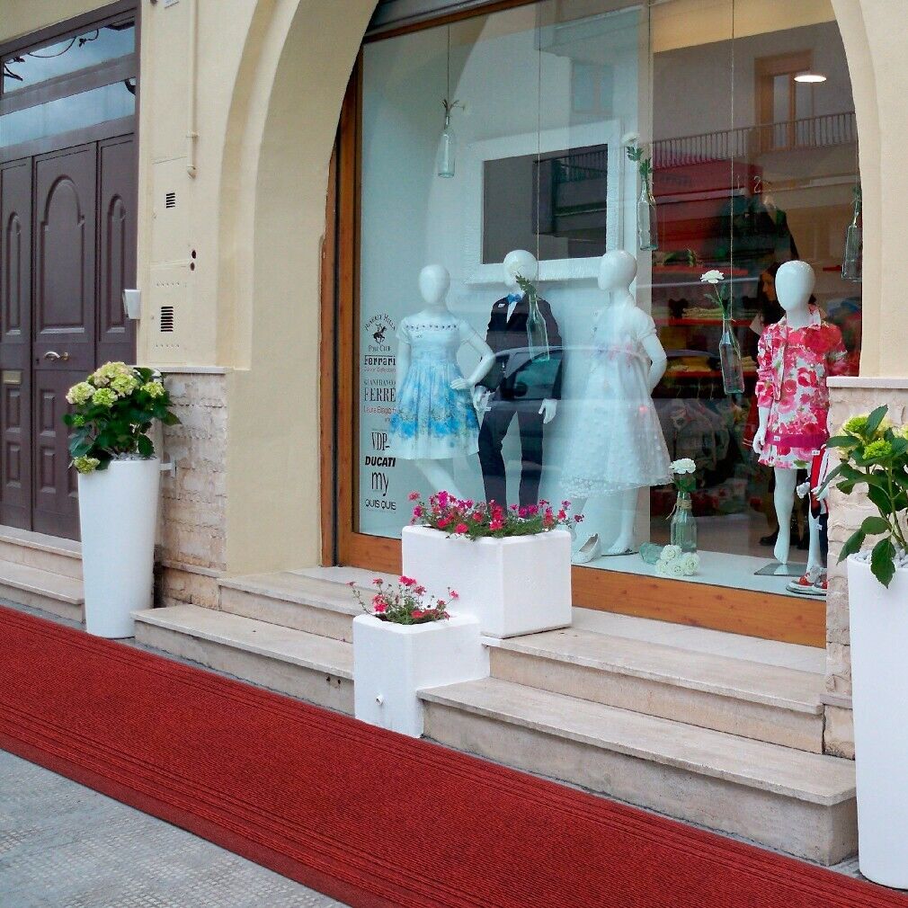 Tapis Coureur Intérieur Extérieur Couloir Escalier Absorbant Antidérapant Bordeaux 67x80 cm - 3