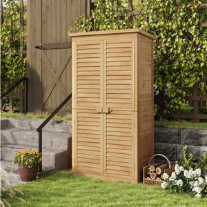 Armadio Basic Line 3 Ripiani Regolabili E 1 Porta, 65x37x165 Cm, In Polipropilene Lavabile, Grigio, Per Garage E Lavanderia, Montaggio Senza Viti