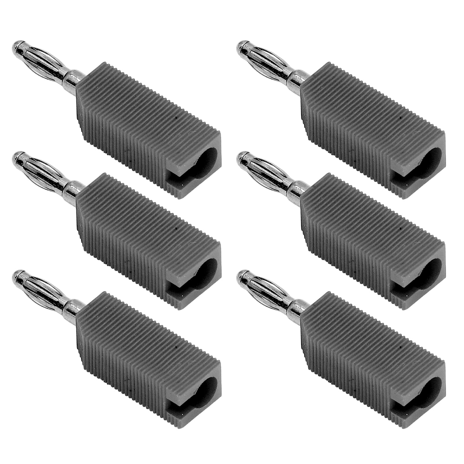 Zestaw 10 wtyków bananowych 4 mm z mosiądzu PE bez lutowania, akcesoria do testów elektrycznych J.10030 (czarny)