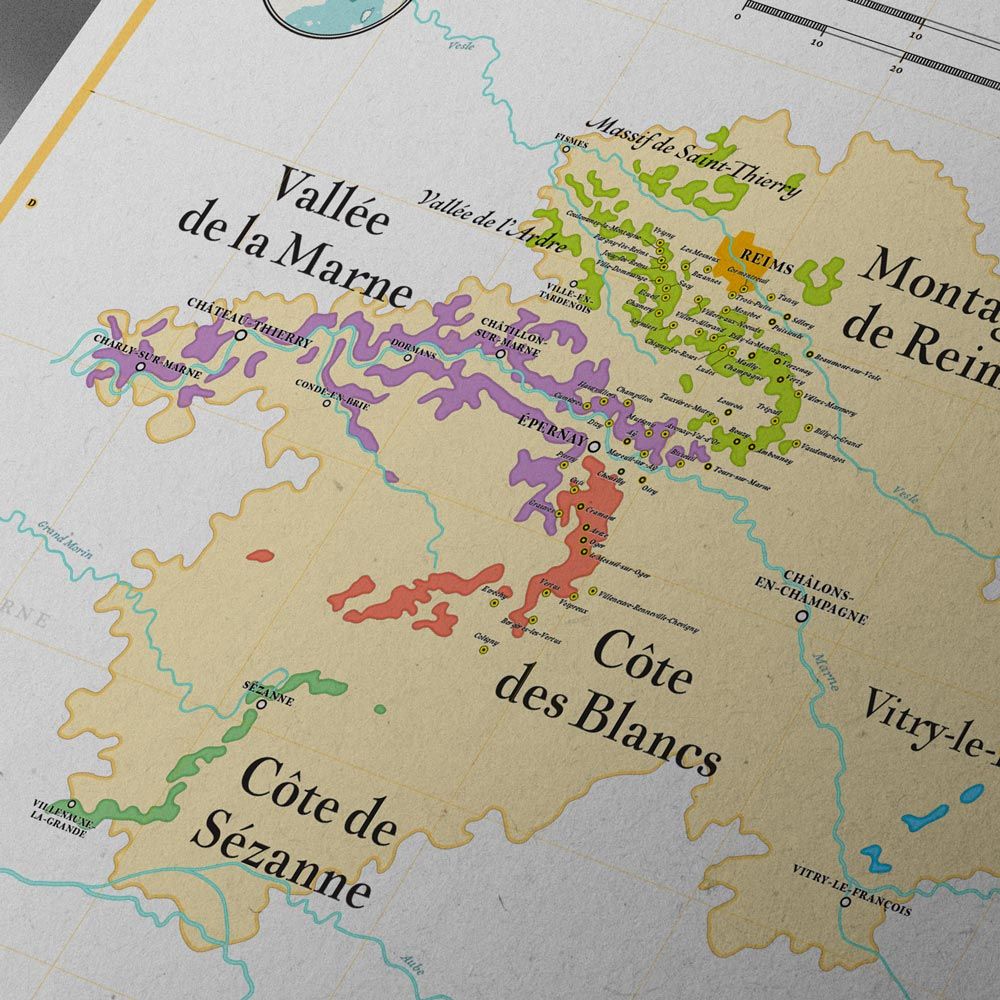 Affiche 50x70 cm - La Carte des Vins de Champagne - LA CARTE DES VINS SVP - 3