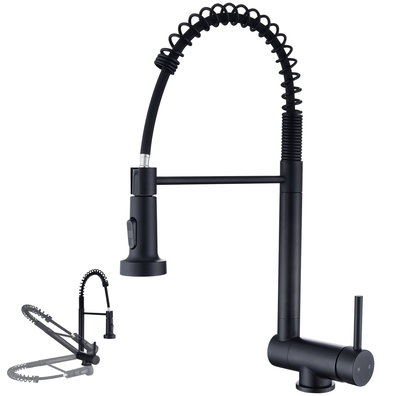 Homelody Grifo De Cocina Extraíble Con Resorte Y Rociador De Modos