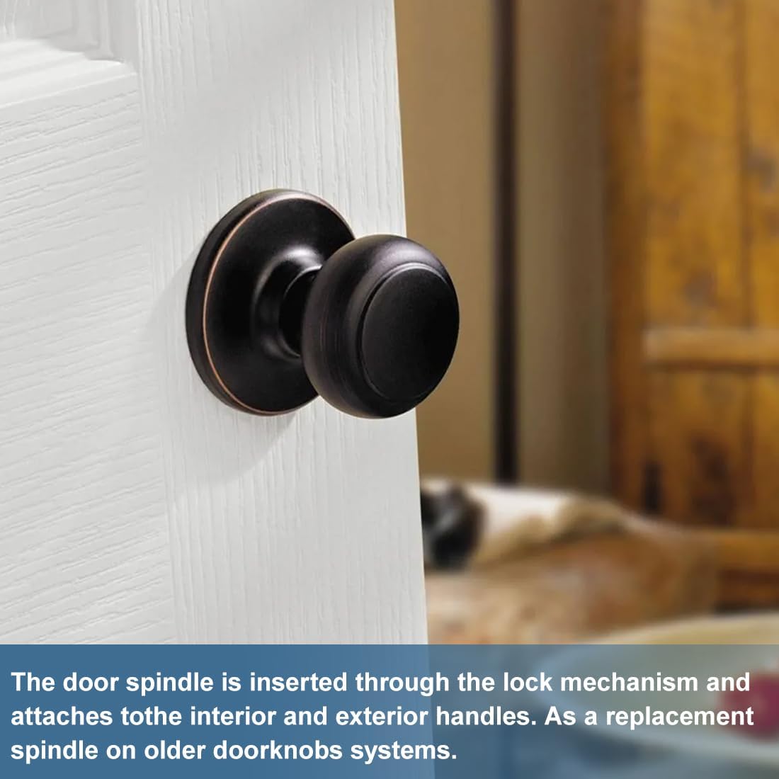Asta maniglia quadrata 8 mm x 100 mm per maniglie porte, ferramenta porte, con 6 viti a brugola M6 e 1 chiave - 6