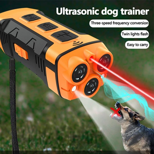 Dispositivo antiabbaio per cani, soppressore di abbaio ad ultrasuoni, strumento professionale per l' dei cani con luce LED, 11,9 x 4,5 cm - 3