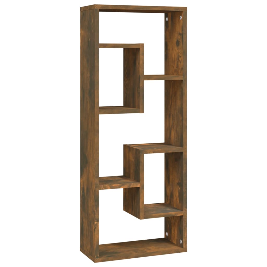 Półka ścienna z drewna laminowanego w kolorze wędzonego dębu 36x16x90 cm- COMFORTXL