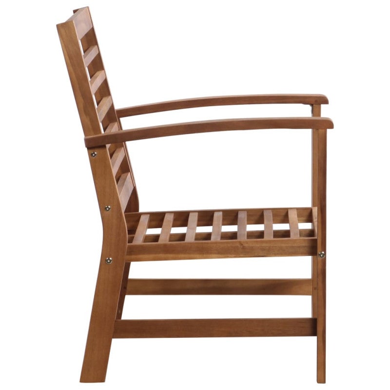 Salon de jardin 4 pcs Bois d acacia solide - 5