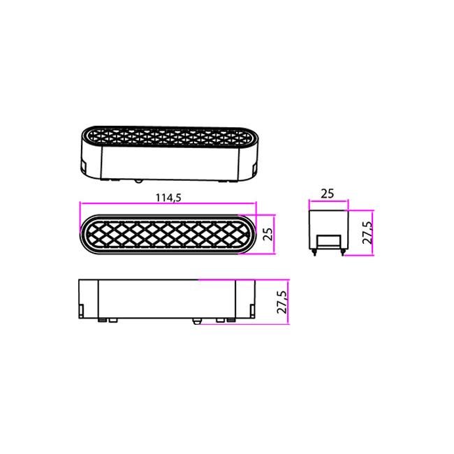 Lampa szynowa LED Luxo 48V Linea 6W 4000K neutralna biel UGR19 oświetlenie szynowe czarna MasterLED - 3