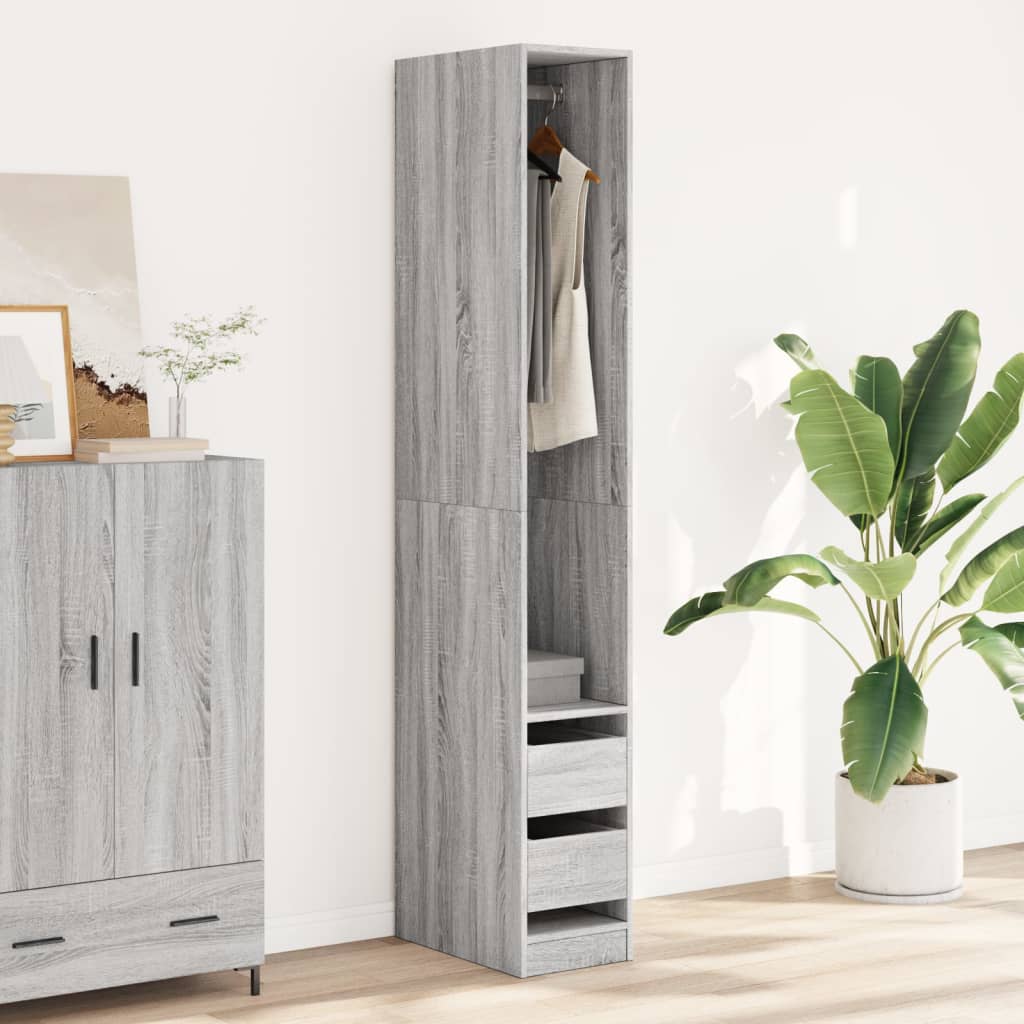 Garde-robe sonoma gris 30x50x200 cm bois d'ingénierie - 3
