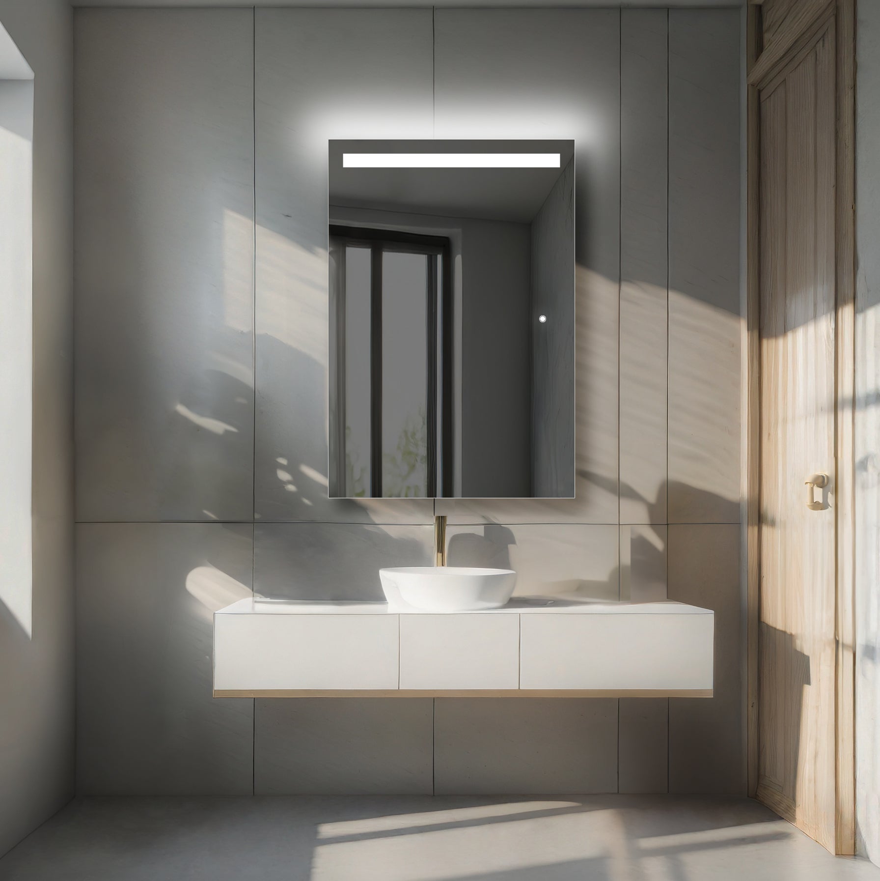 Miroir de Salle de Bain LED - Tiana | 60x140 cm | LED Lumineux Miroir | Blanc Froid 7000K | Interrupteur Tactile - 4