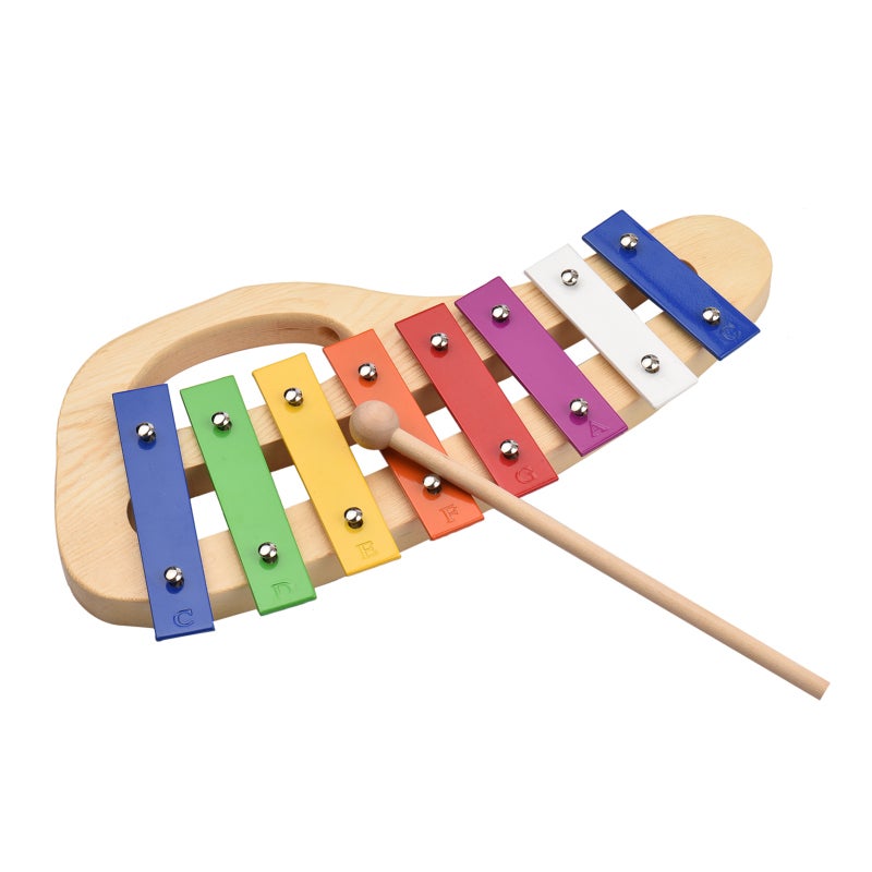 Carillon GEWA 25 Plaques Sonores Chromatique - Xylophone Pour Enfants Avec Baguettes Et Étui Jaune