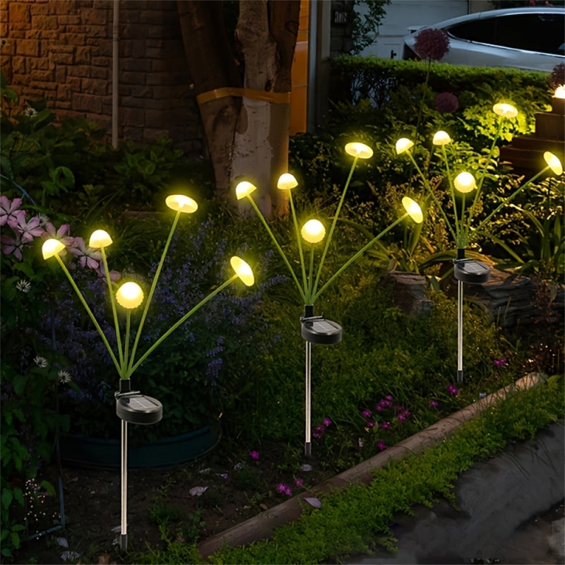 Lampy solarne w kształcie grzybów, 2 tryby oświetlenia, dekoracja ogrodu, idealne do trawnika, alejek i oświetlenia zewnętrznego