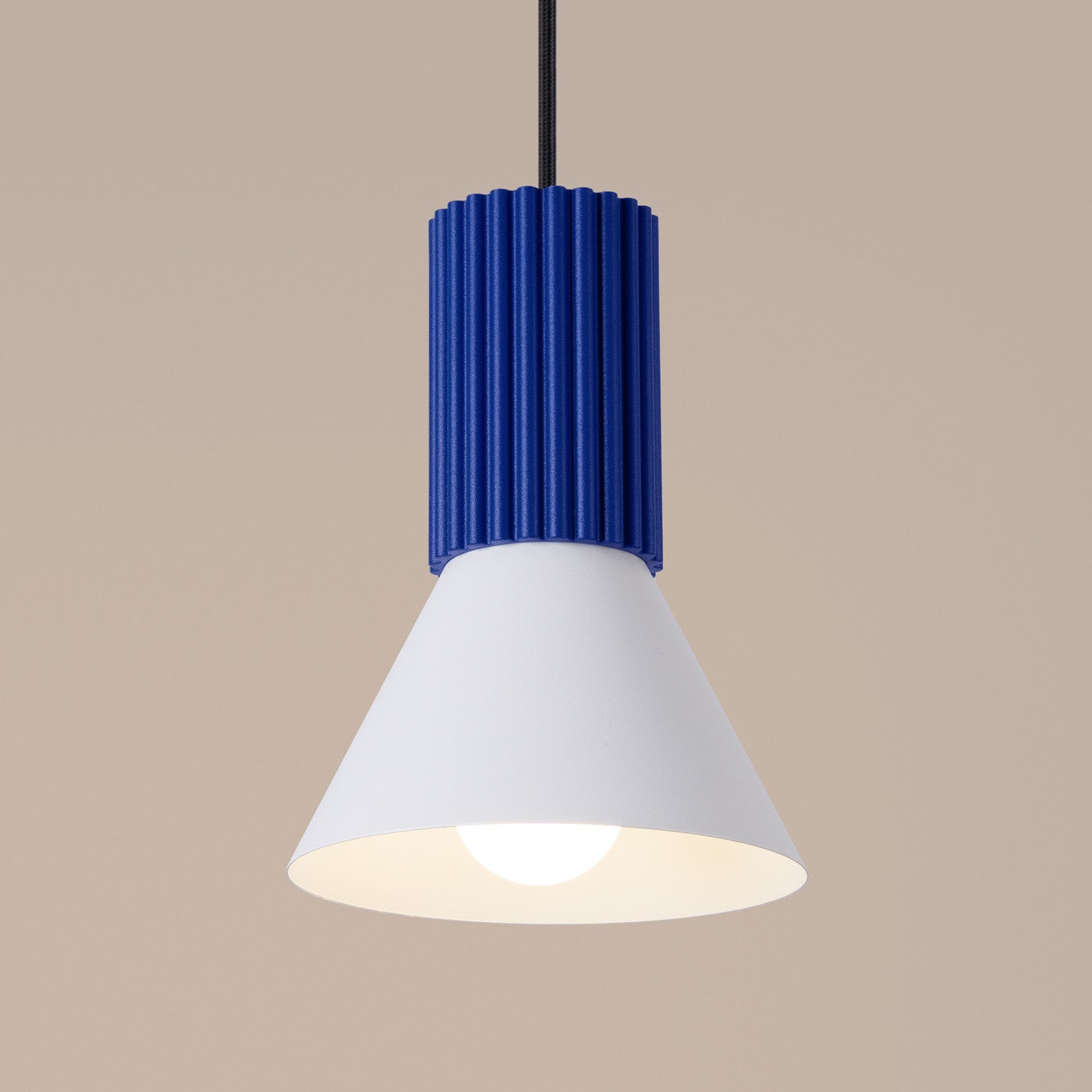 Lampa sufitowa ryflowana ESTRIA ultramaryna 1xE14x15W metal wym:120x14x14cm IP20 Sollux Lighting - 5