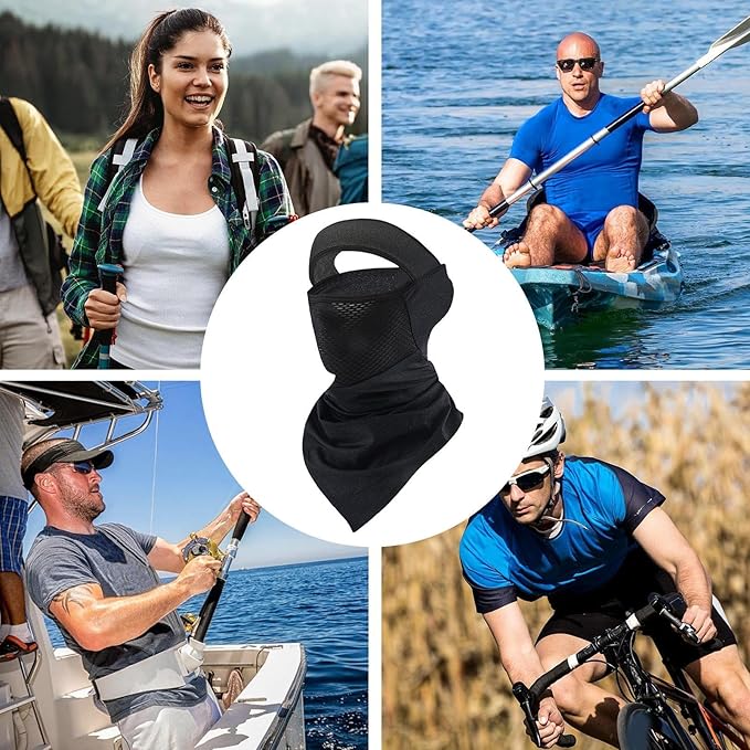 Masque de protection solaire UV UPF 50 – Écharpe bandana rafraîchissante pour hommes et femmes, camping, vélo, randonnée - 3