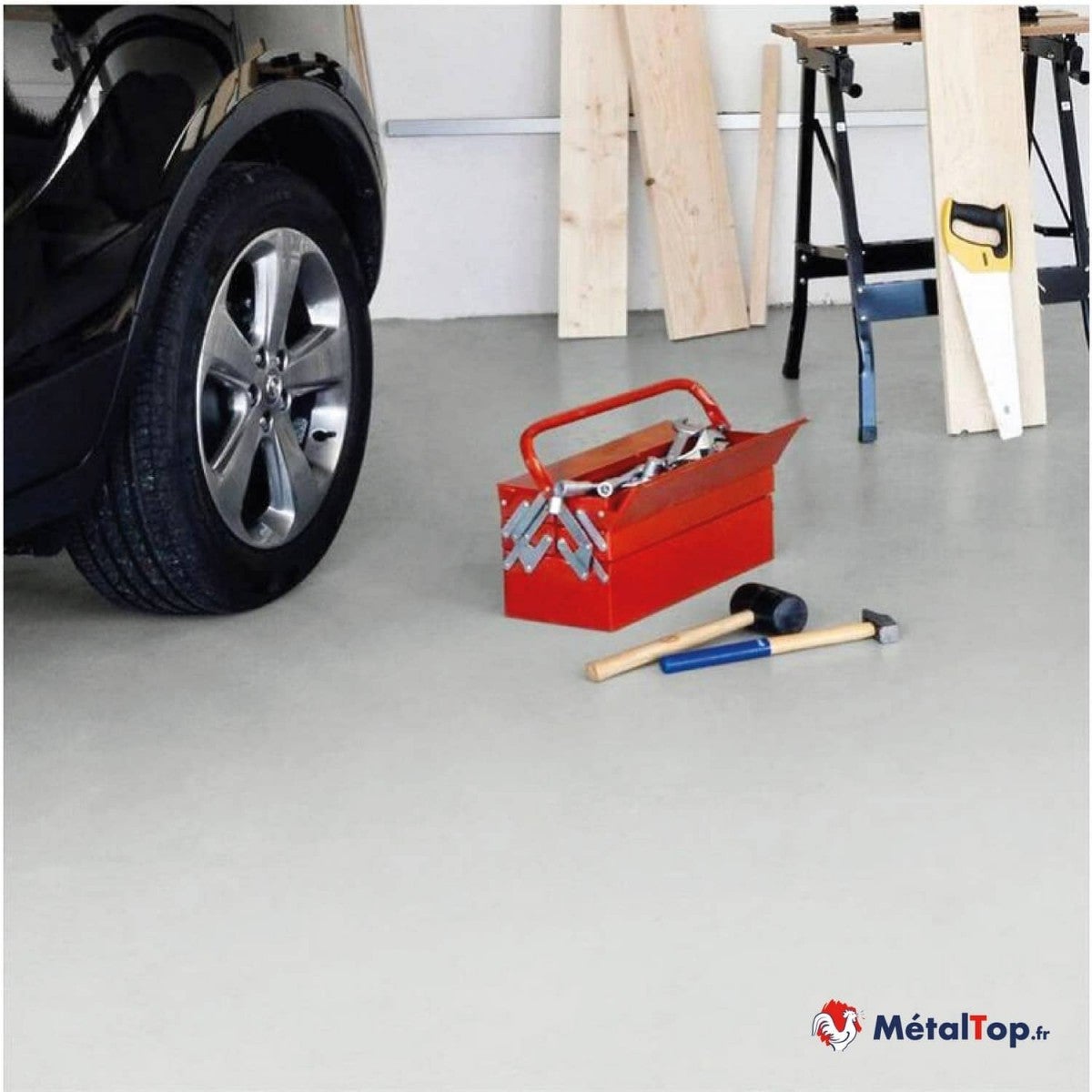 Peinture Sol Atelier - Noir foncé - RAL 9005 - 5 L - Métaltop - 7