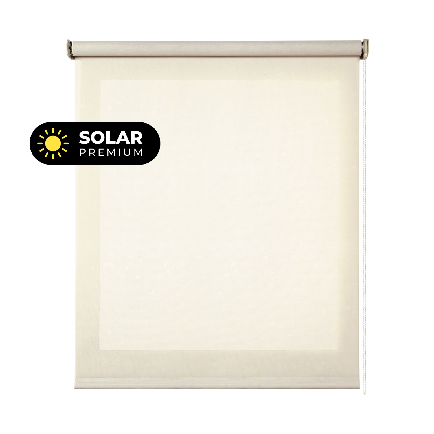Estores enrollables screen premium con tejido técnico de alta calidad y acabados en aluminio con un tubo de 38 mm ø estor beige 100x250 cm
