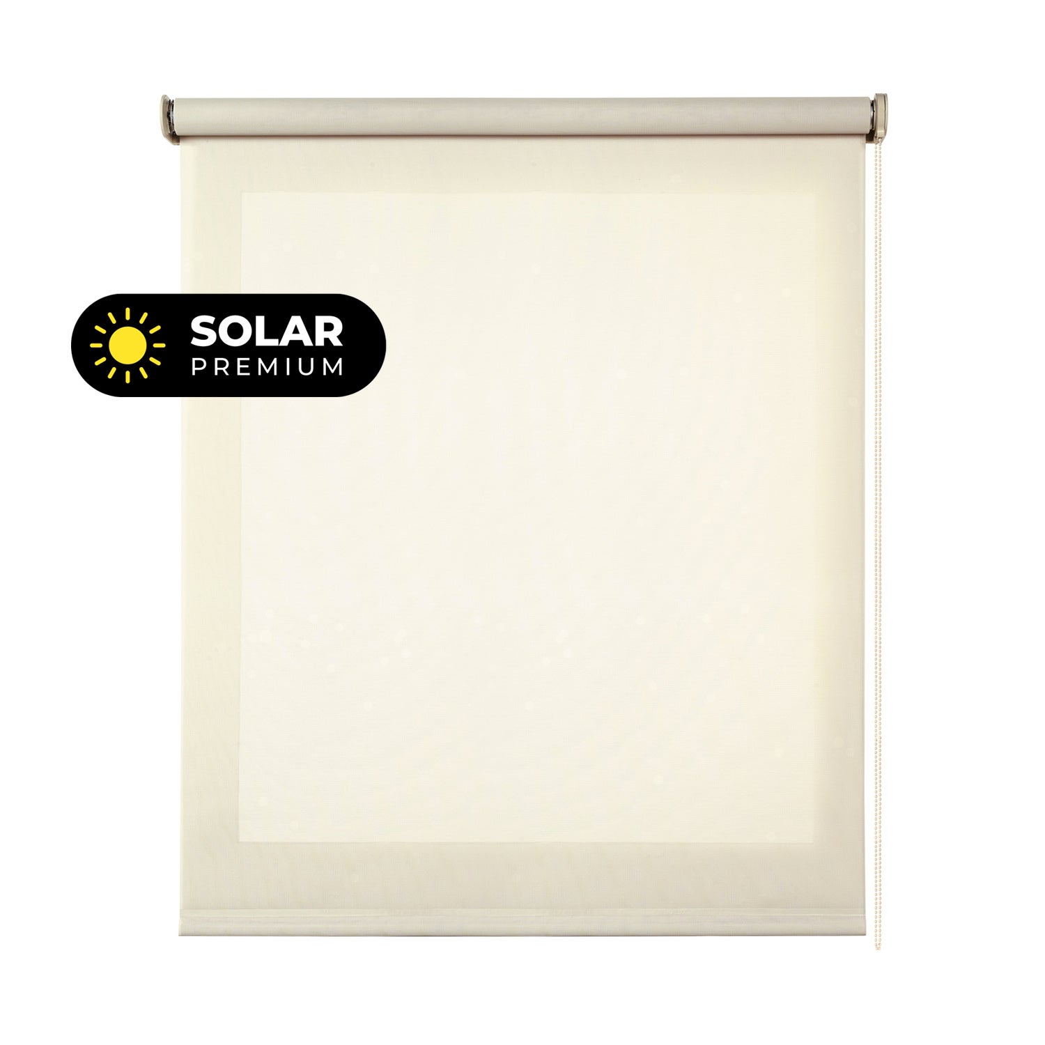 Estores enrollables screen premium con tejido técnico de alta calidad y acabados en aluminio con tubo grueso de 38 mm estor beige 200x180 cm