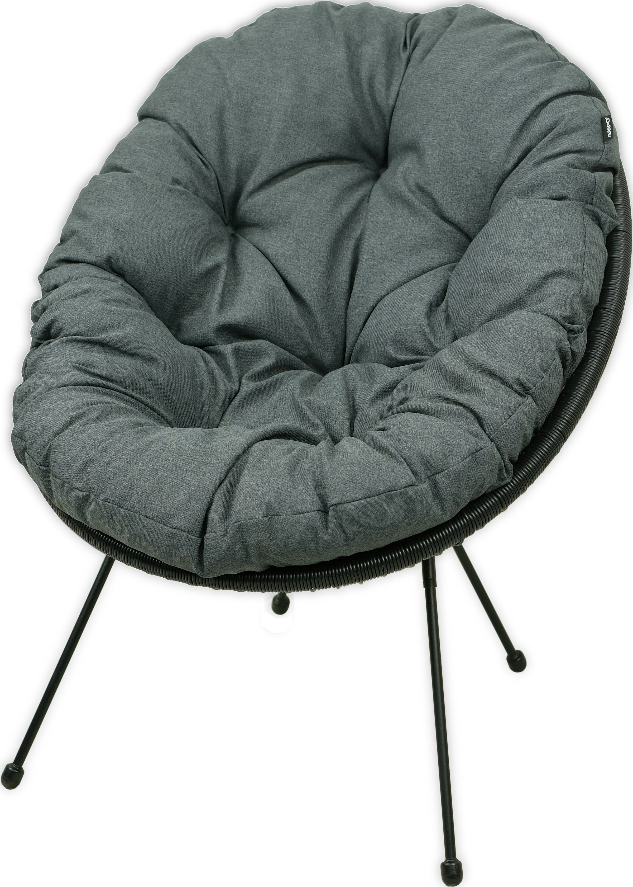 Poduszka na fotel żyłkowy krzesło Acapulco AMPO ciemny szary 1 szt.