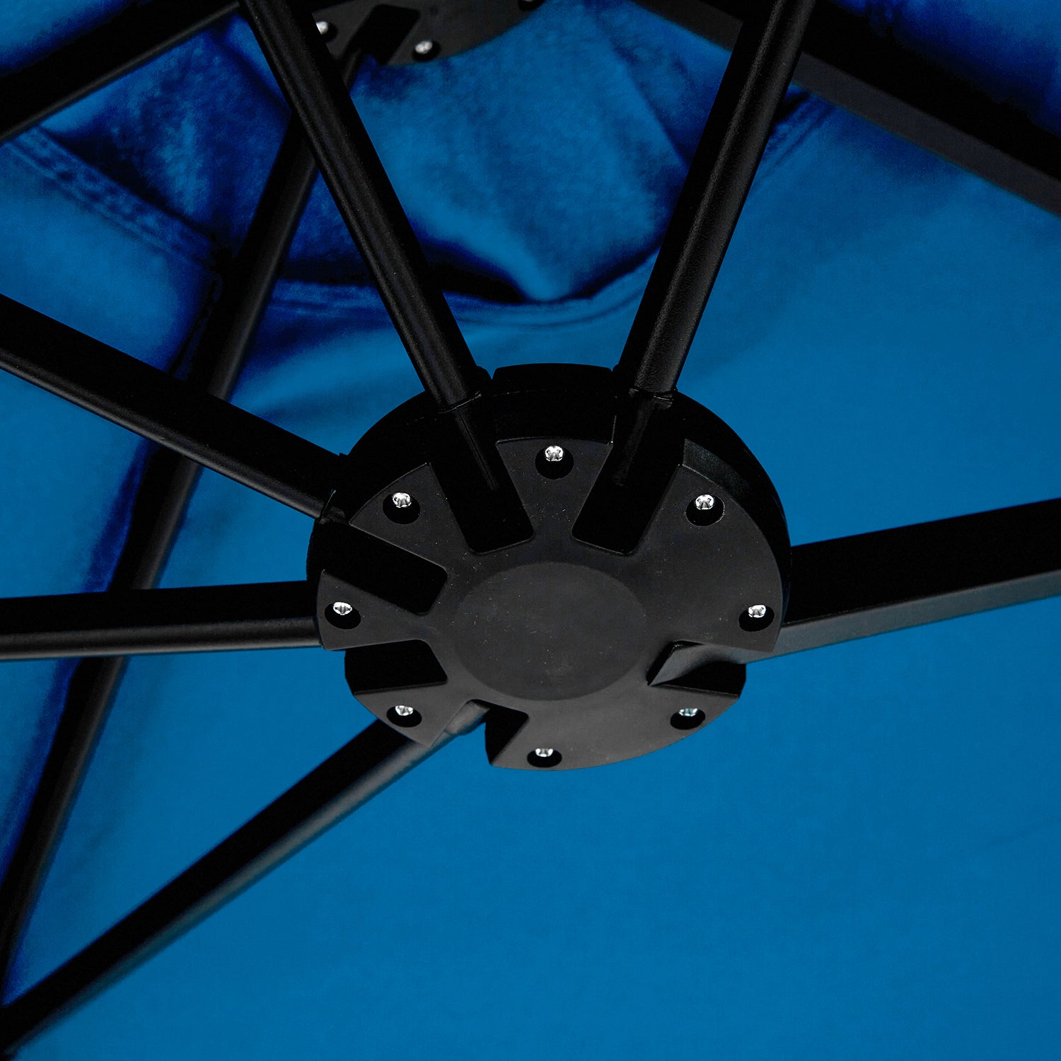 Grand Parasol Avec Manivelle, Parasol D'Extérieur Robuste, Parasol En Acier Sans Base, Auvent, L.450 x L.265cm (Kaki) - 9