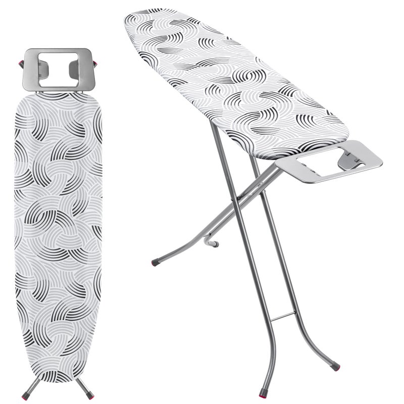 DESKA DO PRASOWANIA 114x34cm SKŁADANA Z UCHWYTEM NA ŻELAZKO LEKKA STABILNA