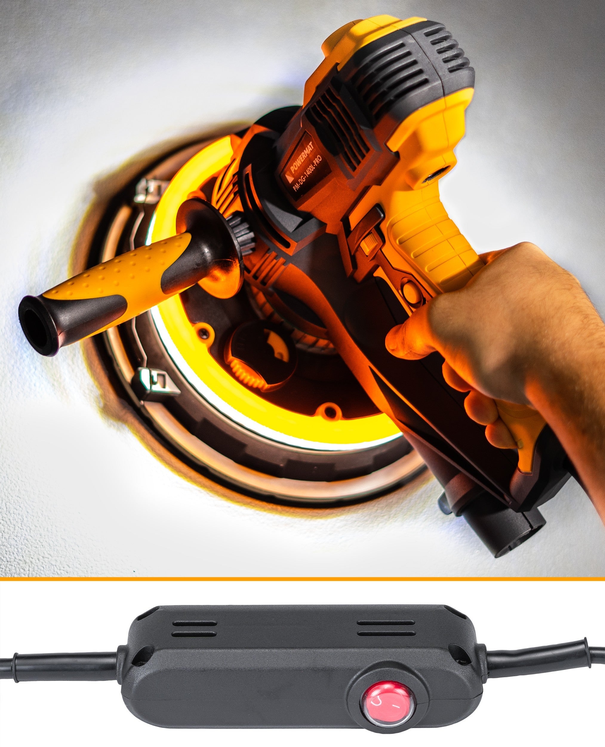 Ponceuse à Plâtre 1400w + Led + Sac - 3