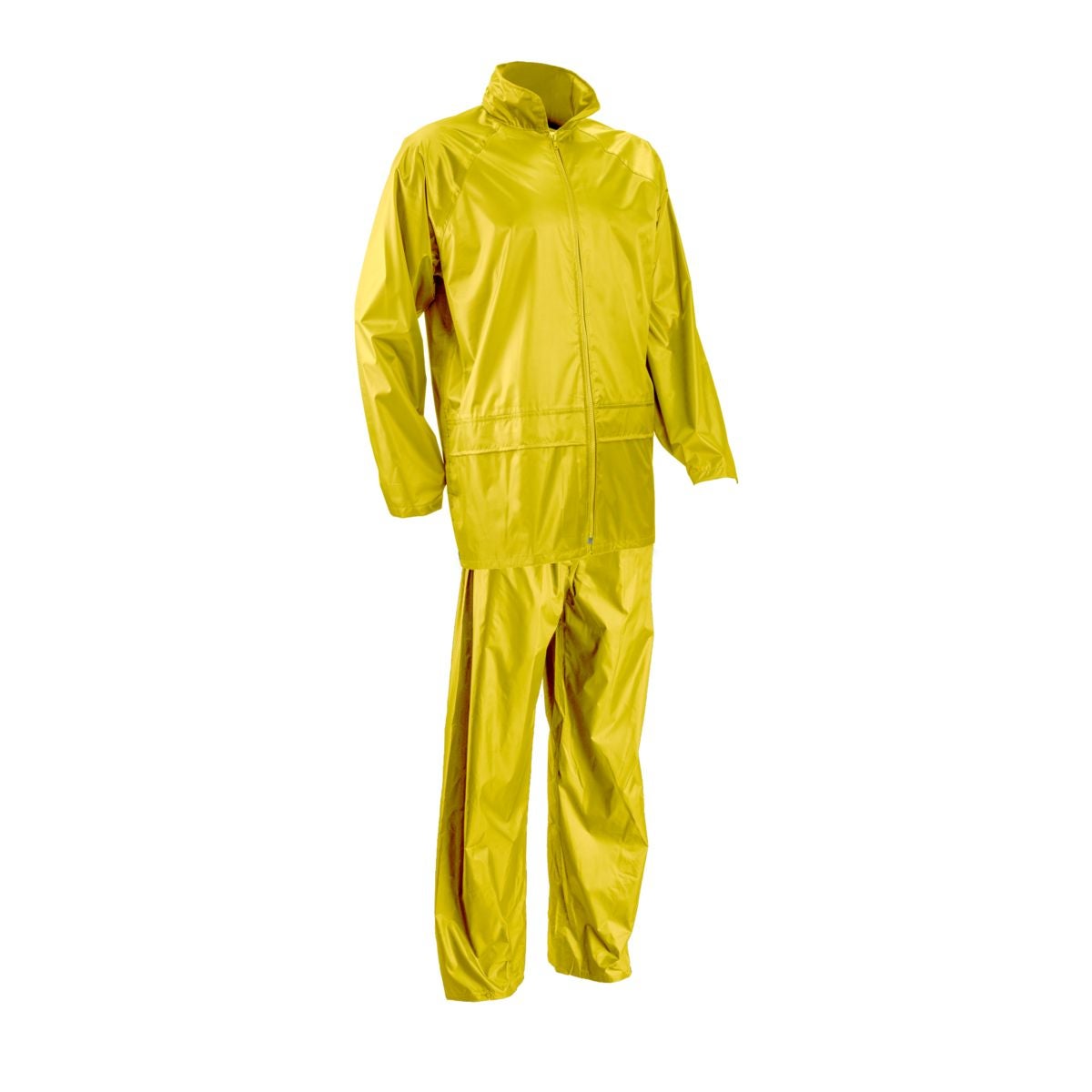 Ensemble De Pluie PVC Coverguard Pluvio - Couleur Jaune - 200g/m² - Avec Capuche Intégrée Et Poches - Taille Unique