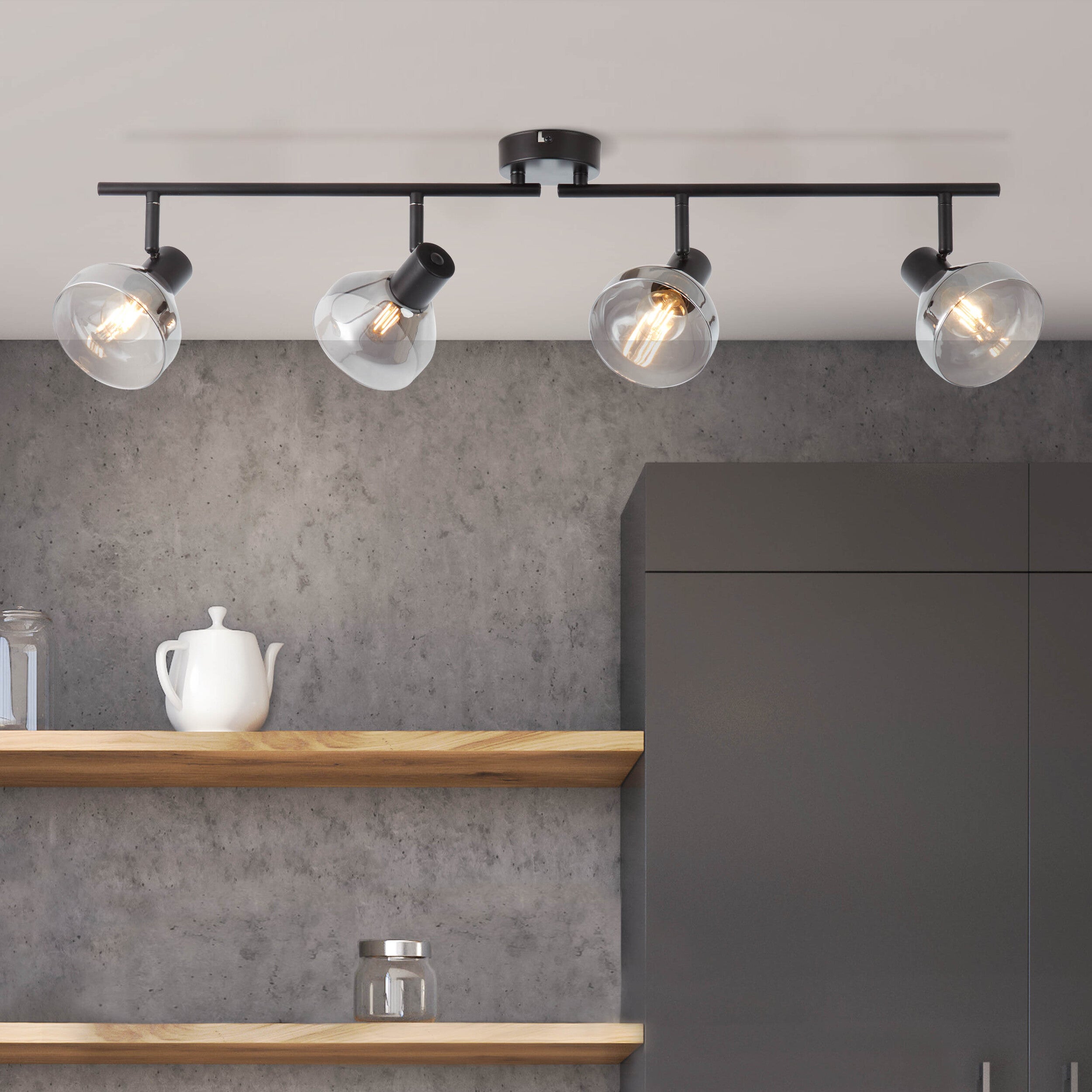 Lampa BRILLIANT, sufitowa Romm 38cm jasne drewno / biały, 2x A60, E27, 33W, odpowiednia do lamp LED - 9