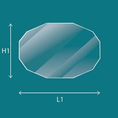 Godin - Modèle : Cerval - 435 X 410 X 4 Mm - Vitre D'Insert Pour