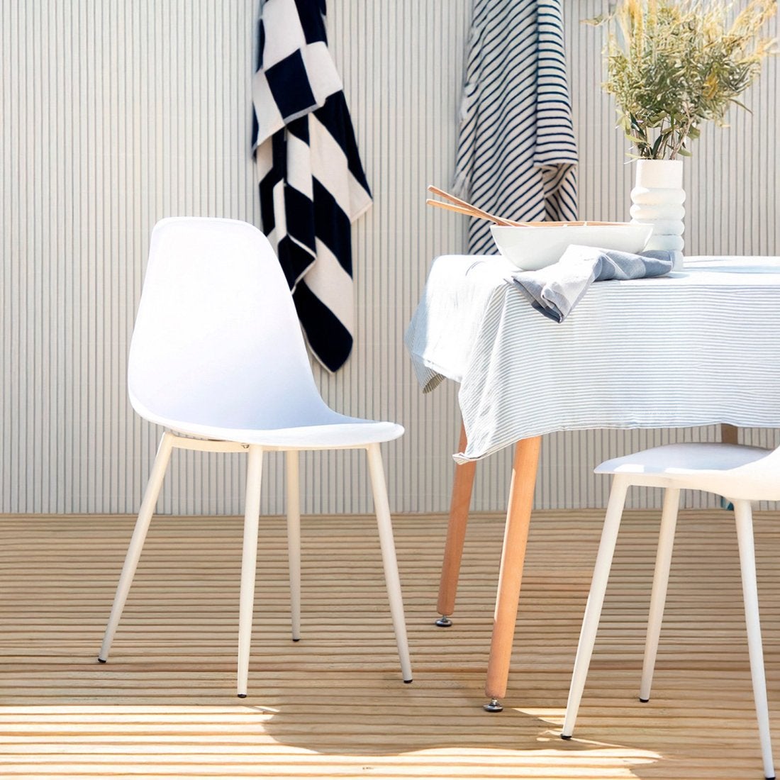 Sedia in polipropilene bianco Nina - 6