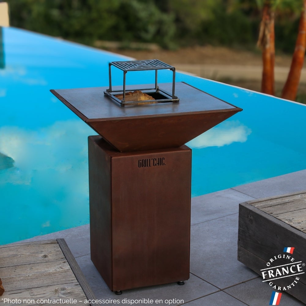 Brasero Auvergnat Corten Normal Carre 62 Simple Cuve - 2
