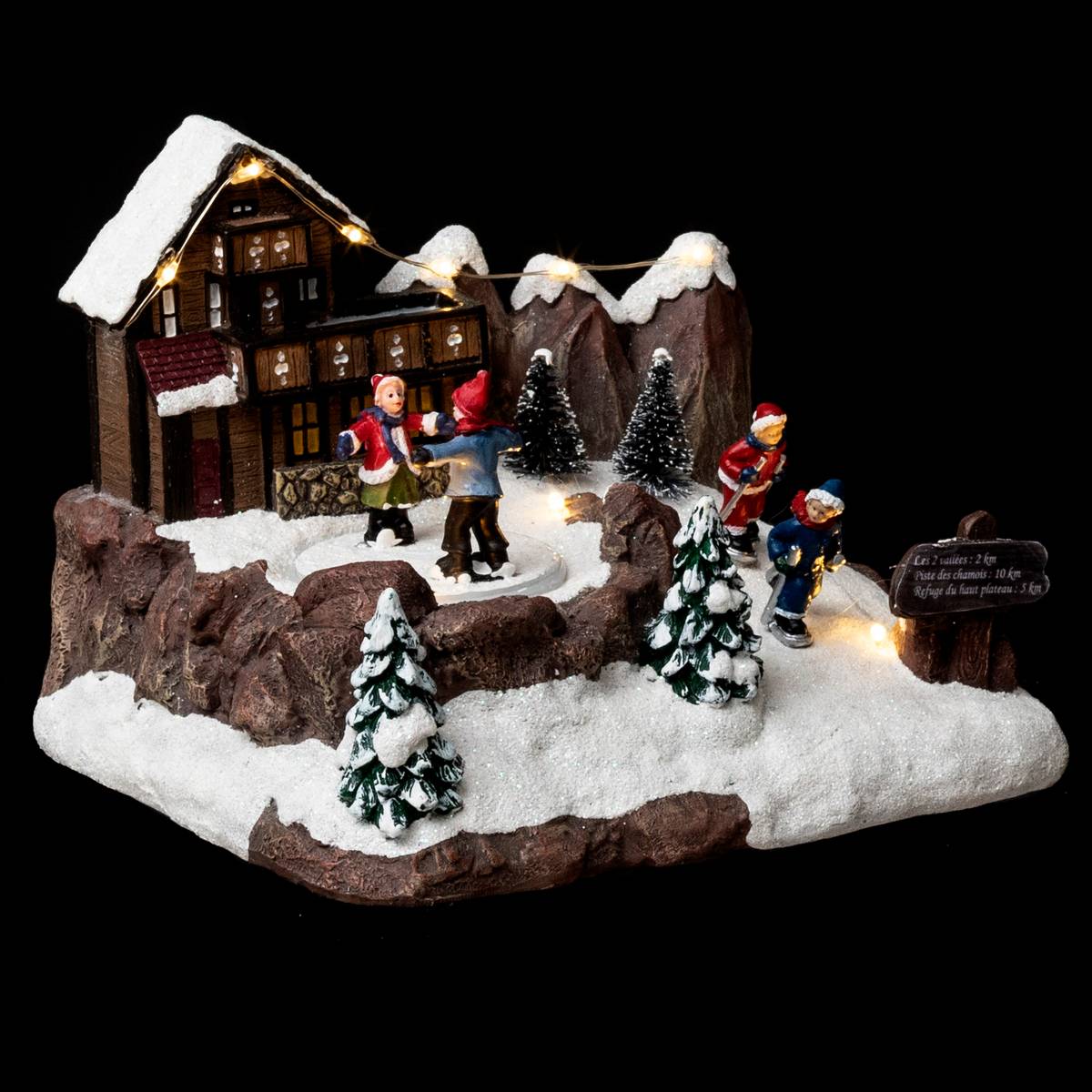 Village De Noël Animé Et Musical - Manoir Du Père Noël Avec 33 LED, Par Feeric Lights & Christmas - 4