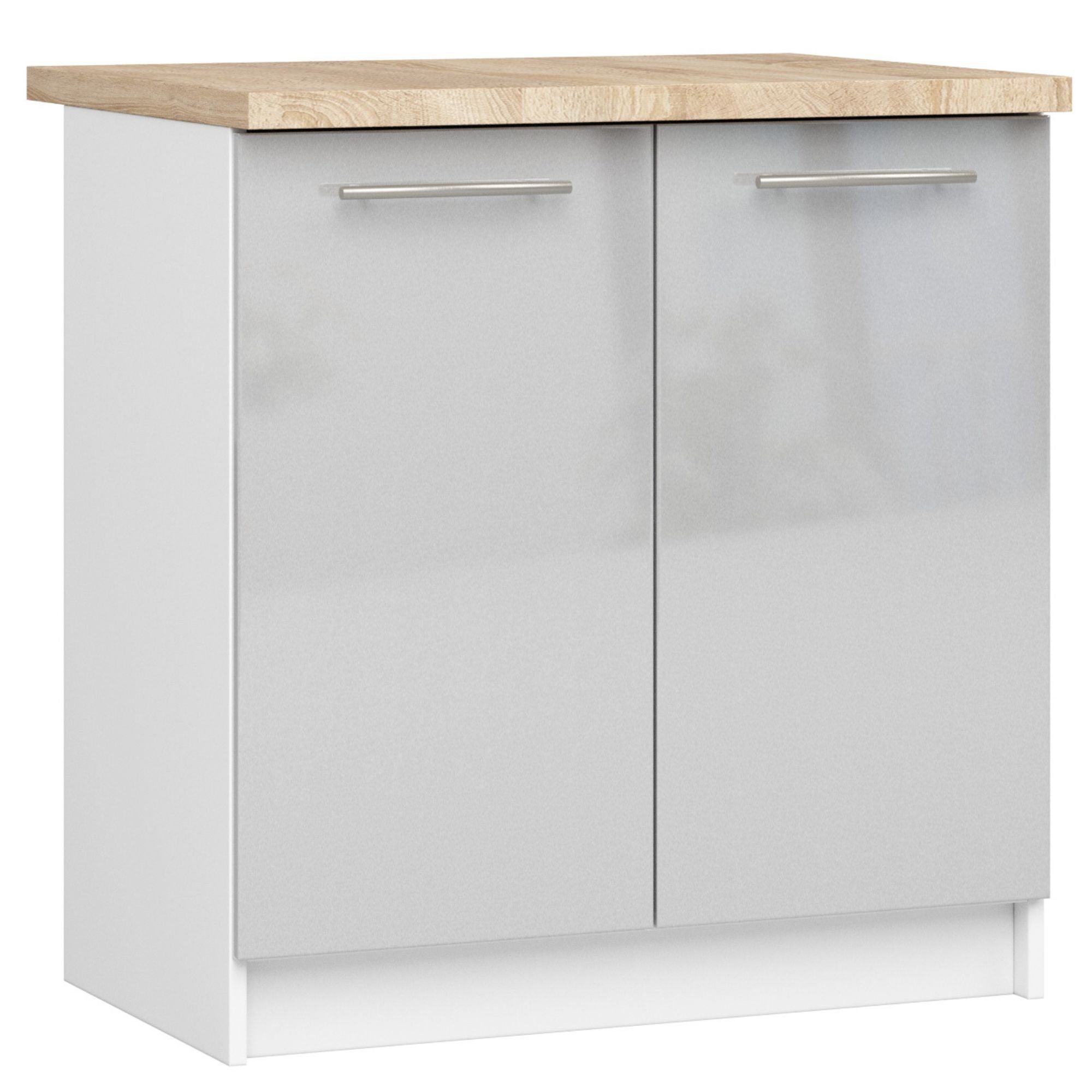 SMÅSTAD / PLATSA combinaison de rangement, blanc/bouleau 6 tablettes, 120x42x123 cm