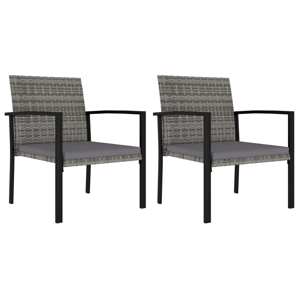 Maison Exclusive - Set da Pranzo da Giardino 3 pz in Polyrattan Grigio - 6