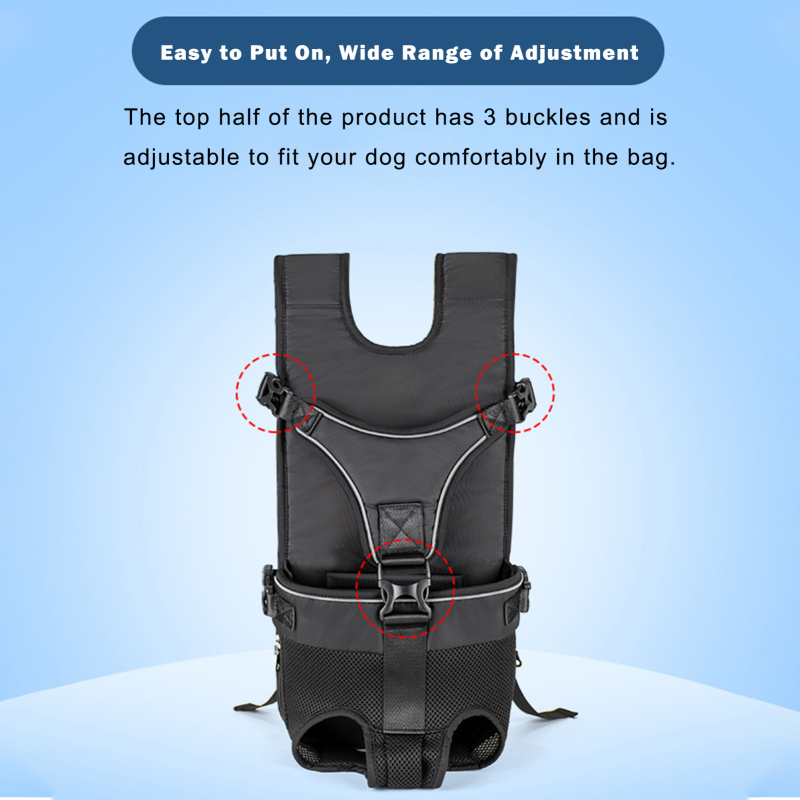Bolsa peitoral para animais de estimação, ajustável com fecho de pressão, estampa camuflada (vermelha, M) - 8