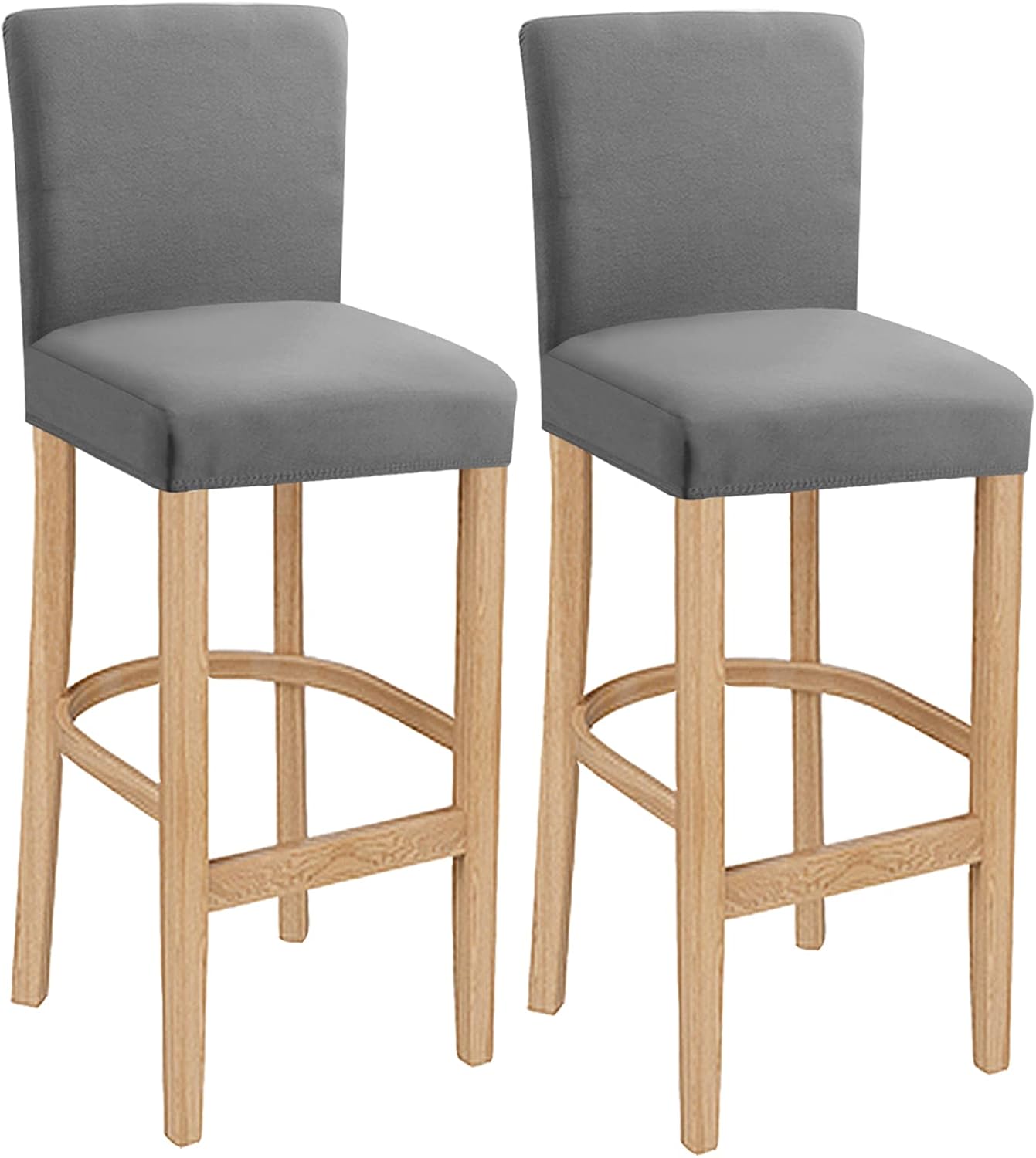 Pokrowce na krzesła barowe, rozciągliwy, zdejmowany, nadający się do prania pokrowiec na krótkie obrotowe krzesło do jadalni, krzesło barowe