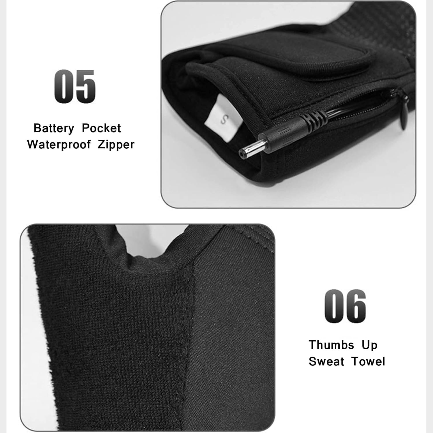 Gants chauffants, gants chauffants unisexes, compatibles avec les écrans tactiles - 3