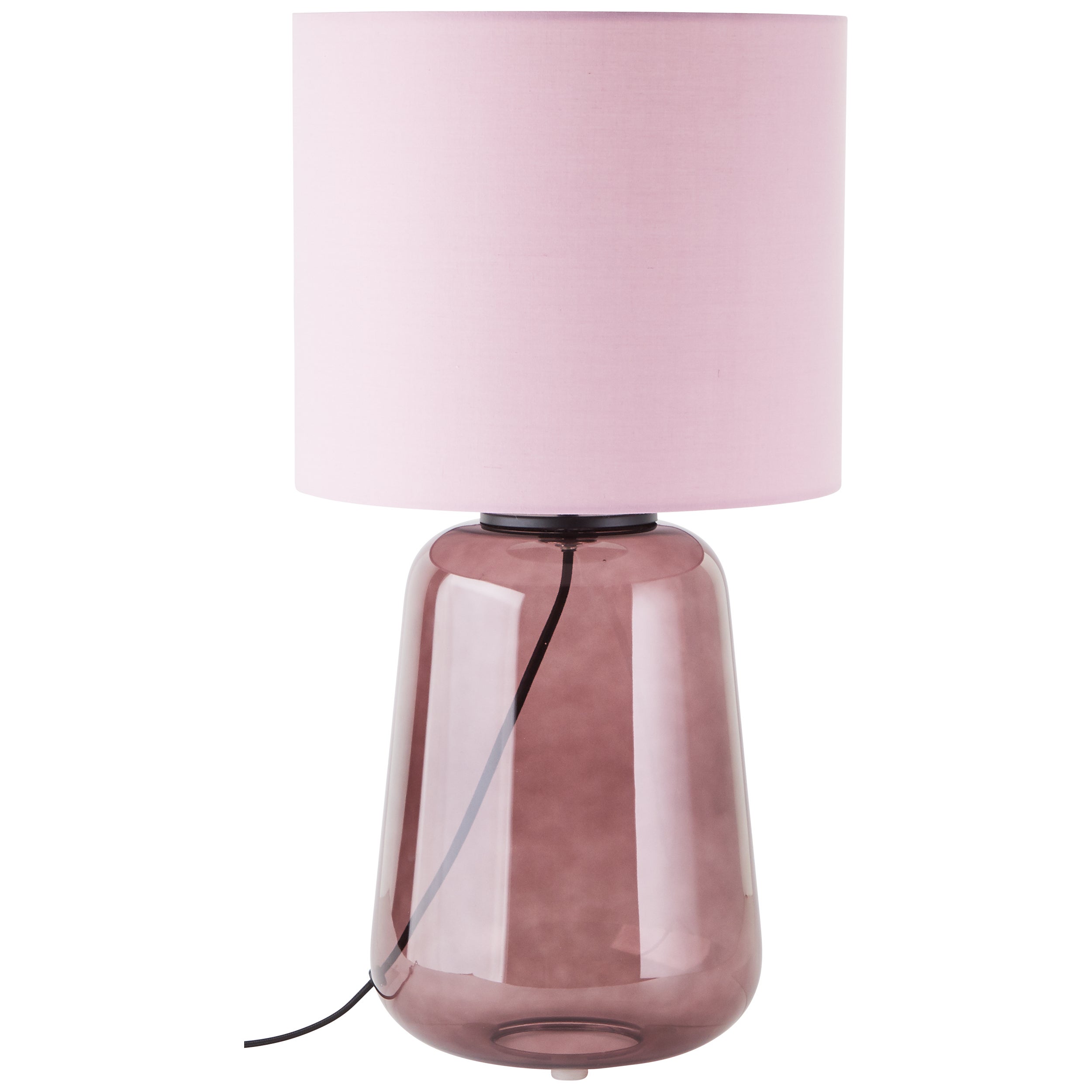 Brilliant Hydra lampa stołowa 56cm fioletowy/szklany/przewód tekstylny włącznik 1x A60, E27, 60 W, pasuje do zwykłej żarówki (brak w zestawie) - 2
