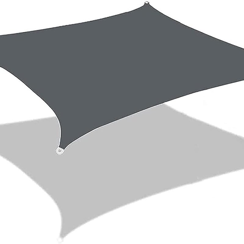 Żagiel przeciwsłoneczny prostokątny, wodoodporny, tkanina Oxford, 3 x 4 metry (ciemnoszary)