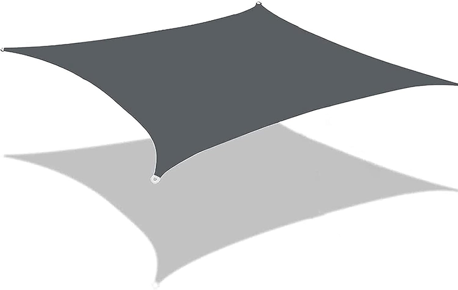 Żagiel przeciwsłoneczny prostokątny, wodoodporny, tkanina Oxford, 3 x 4 metry (ciemnoszary)