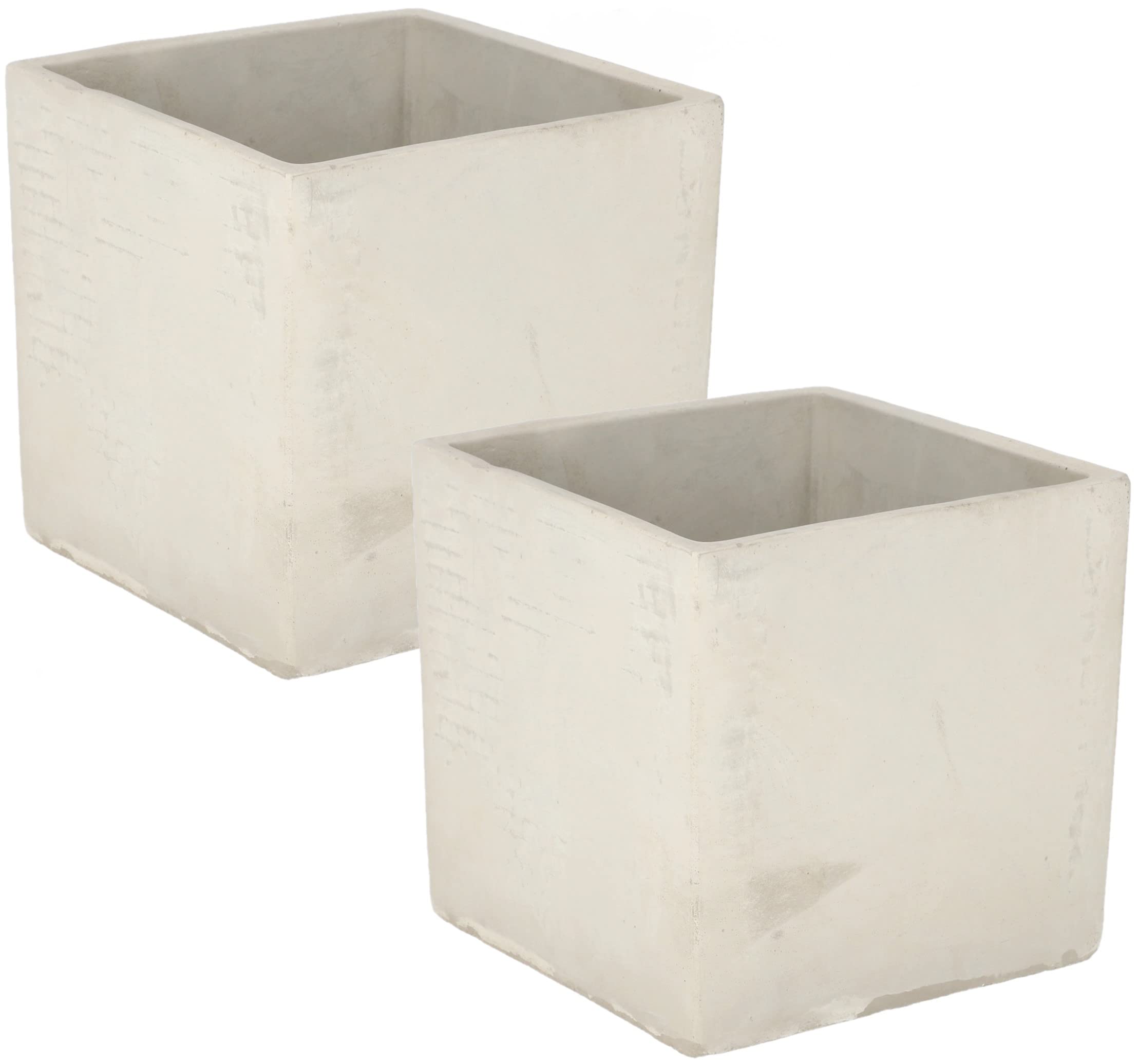 2x donica kwadratowa osłonka betonowa na doniczkę na rośliny 17cm dom ogród - KOTARBAU